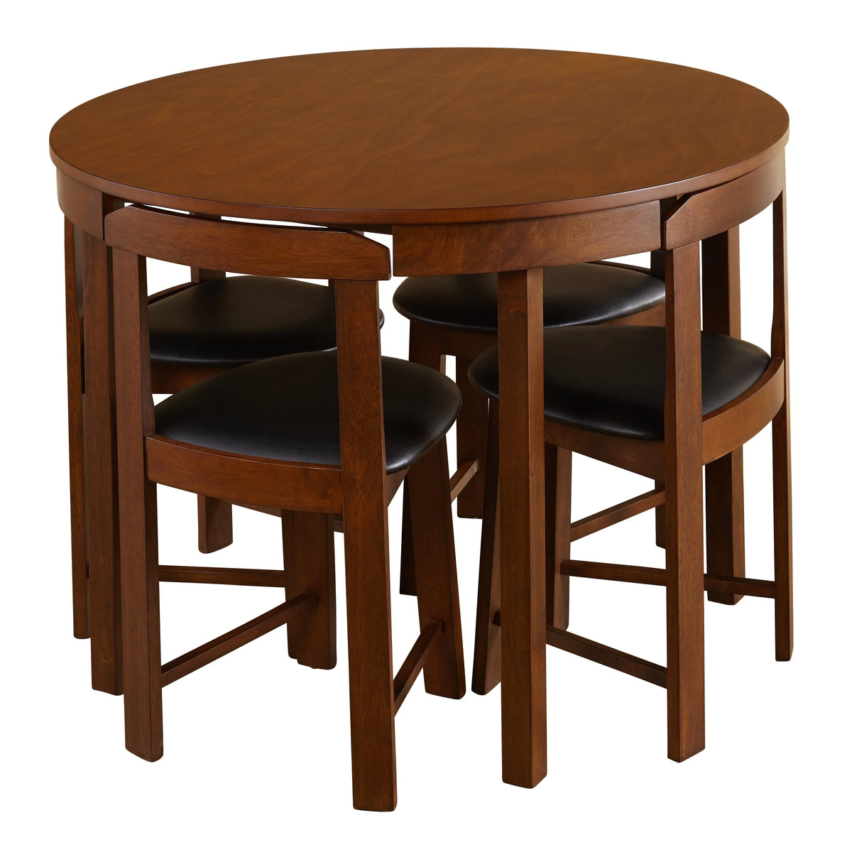 Ensemble de salle à manger rond compact Harrisburg Tobey de 5 pièces