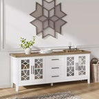 Meubles TV avec tiroirs de rangement, meuble de divertissement TV, console TV pour le salon ou la chambre, armoire de rangement
