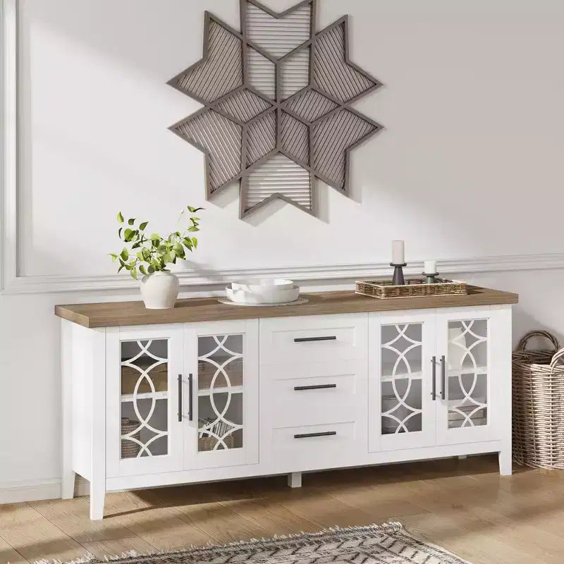 Meubles TV avec tiroirs de rangement, meuble de divertissement TV, console TV pour le salon ou la chambre, armoire de rangement