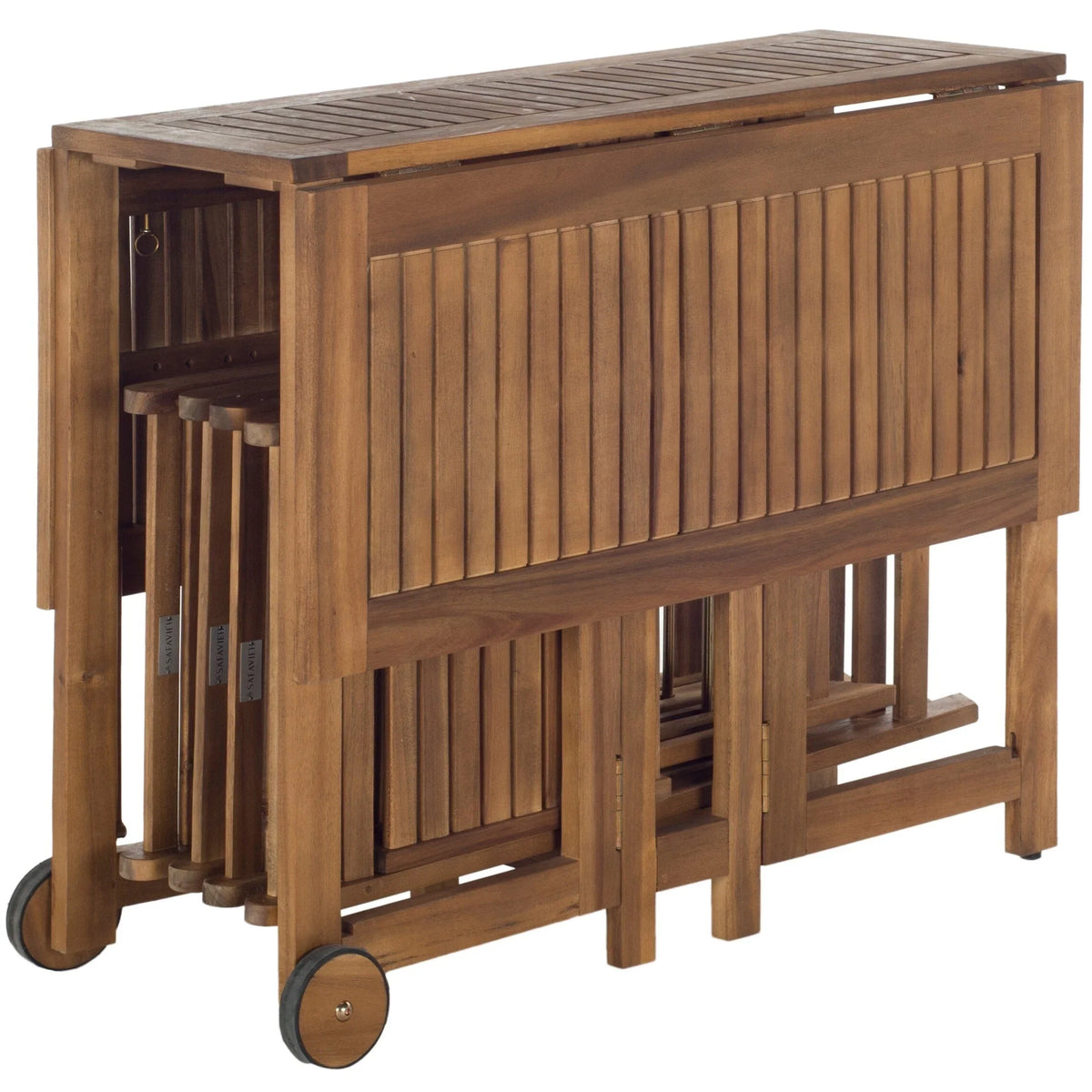 SAFAVIEH Brandy 5-teiliges Outdoor-Esszimmerset – 43 B x 35 T x 29 H