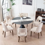 Ensemble de 4 chaises de salle à manger rembourrées en tissu