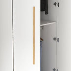 Modern Freestanding Solid Wood Wardrobe Closet With Storage Shelves
