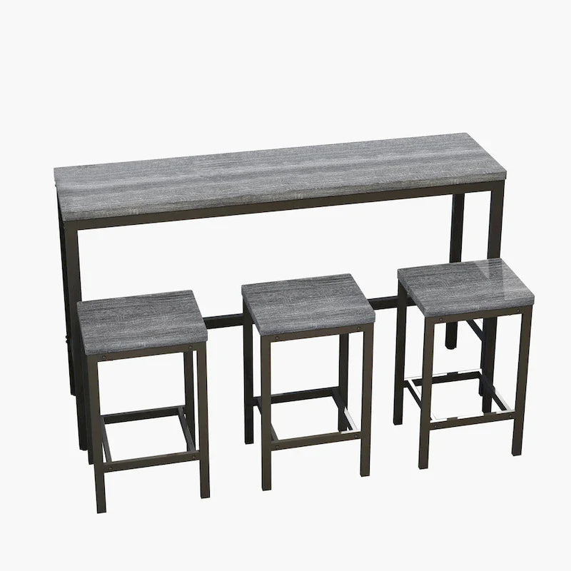 Ensemble de table de bar avec 3 tabourets