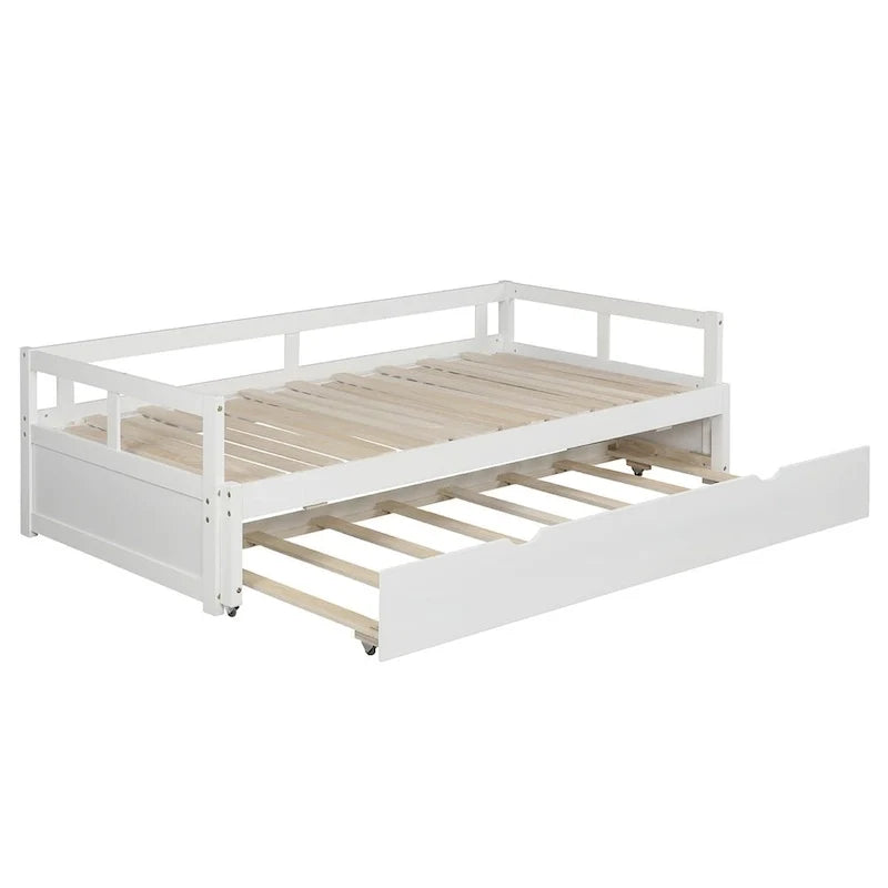 Ausziehbares Tagesbett mit Ausziehbett, hölzernes Tagesbett mit Ausziehbett