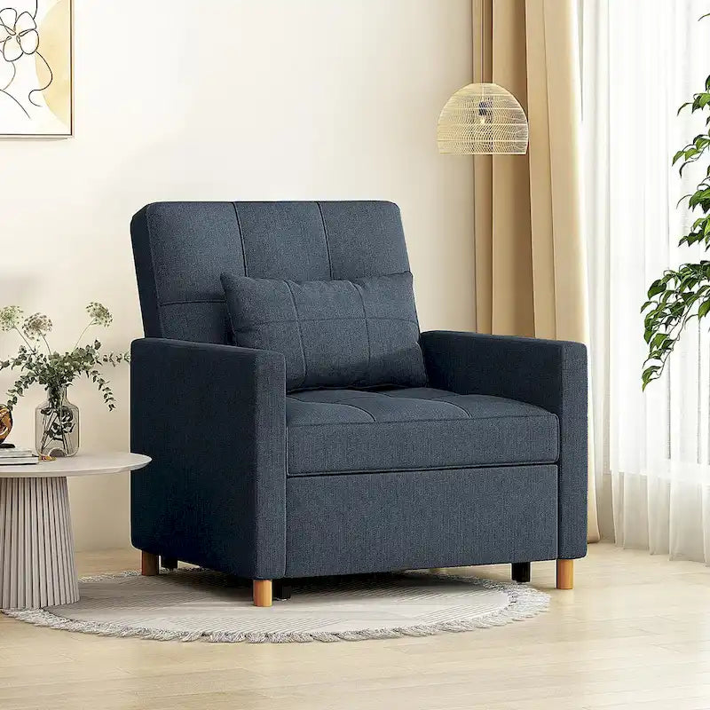 AECOJOY 3-in-1-Schlafsofa-Sessel mit Kissen und verstellbarer Rückenlehne