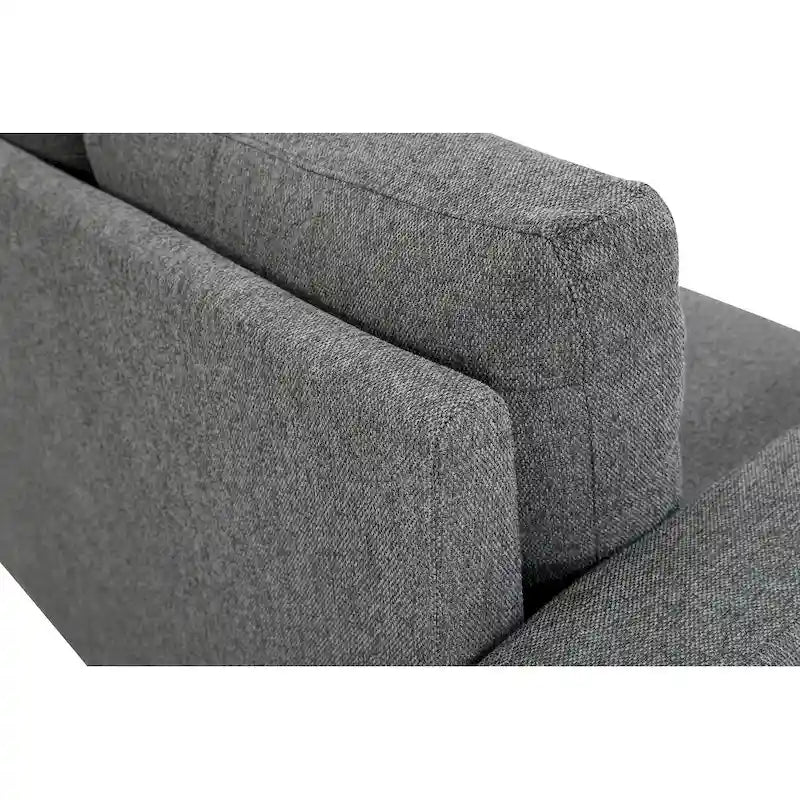 Miles Mid Century Modern Loveseat 2 Seater Sofa Couch with Reversible Back Pillows Large