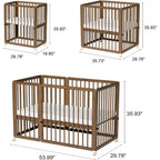 JOYMOR 8 in 1 Convertible Crib, Include 2 Mattress, Converts to Bassinet, Mid Crib, Full Size Crib, Daybed,Toddler Bed and Playard