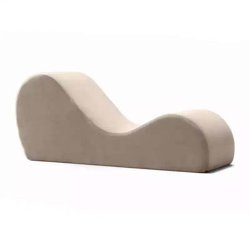 Avana elegante chaise longue voor yoga - Gemaakt in de VS - Ideaal voor stretchen, ontspanning, sporten en meer, 60D x 18W x 26H inch, lichtgrijs