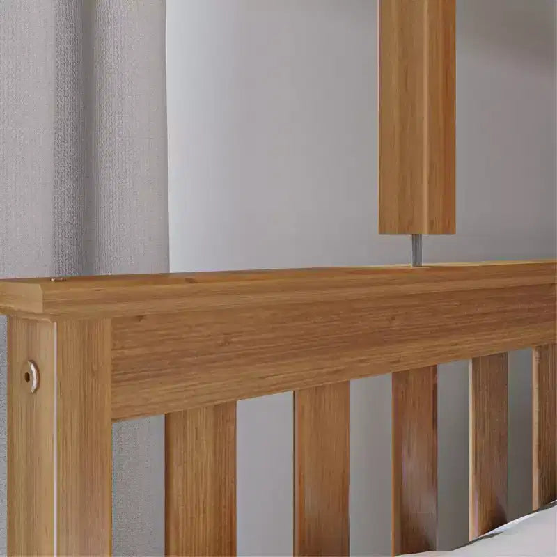 Max & Lily Etagenbett aus Massivholz, Einzelbett über Doppelbett mit ausziehbarem Stauraumbett und Leiter für Kinder