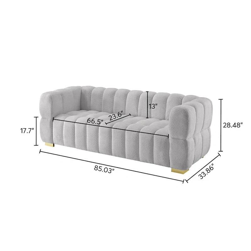 85 moderne bank van wafelstof, comfortabele loungebank