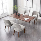 Ensemble de 4 chaises de salle à manger rembourrées en tissu