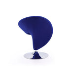 Fauteuil d’appoint pivotant Manhattan Comfort Curl en chrome et mélange de laine (lot de 2)