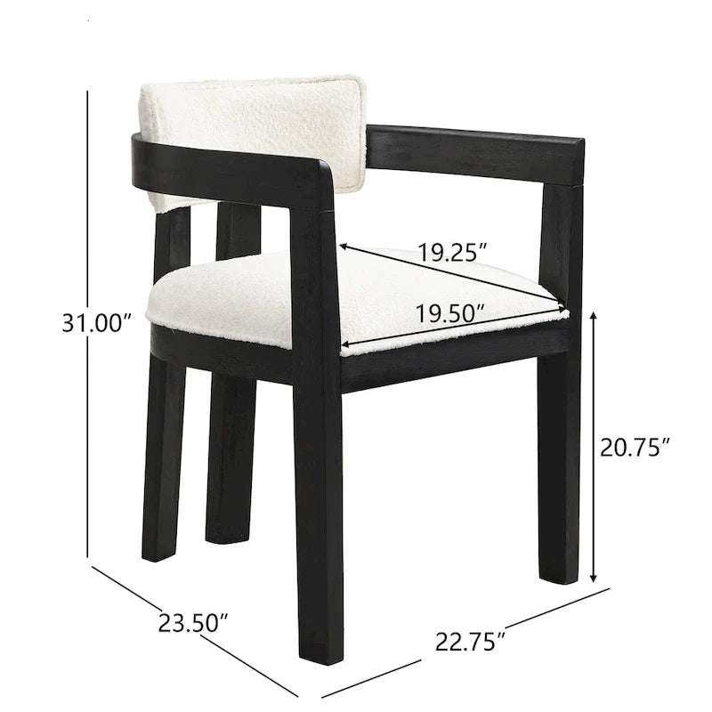 Chaise de salle à manger moderne et raffinée Conrad avec accoudoirs, par Christopher Knight Home