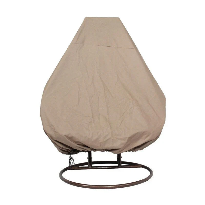 LeisureMod hangstoel in eivorm voor 2 personen met standaard - rieten schommelhangmat voor binnen en buiten, ligstoel voor terras met kussens
