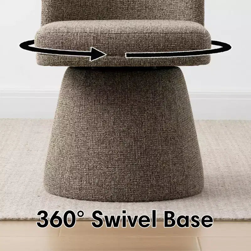 Set aus 6 modernen, um 360° drehbaren, armlehnenlosen Esszimmerstühlen mit Sockelbasis, eleganten Akzentstühlen für Küche, Esszimmer oder Büro – Panipeachy