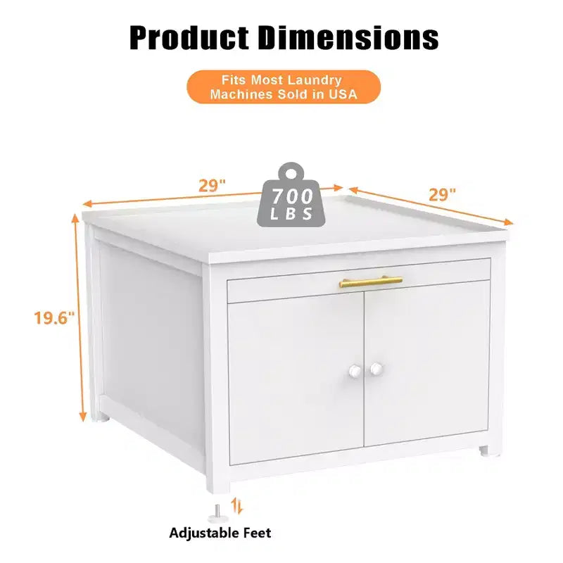 Black / White Heavy-Duty Metal Washer & Dryer Pedestal Stand ?C Single Unit, Anti-Vibration