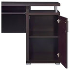 TUYOHW 55 Wooden Writing Desk,Office Computer Desk with 2 Drawers,1 Cabinet,1 Open Shelf,1 Door,Work Desk for Home Office,Study,Small Spaces