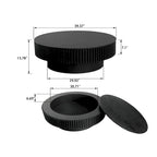 Modern Solid Wood Veneered Round Coffee Tea Table with Storage
