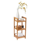 3-Tier Bamboo Storage Tower, Brown