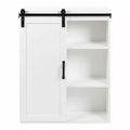 22" x 28" Skylan Decorative Farmhouse Wall Cabinet White - Kate & Laurel All Things Decor: Metal Rolling Door, No Assembly Required