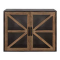 Kate & Laurel All Things Decor Mace Farmhouse Wall Mounted Cabinet with Glass Doors Decor Storage