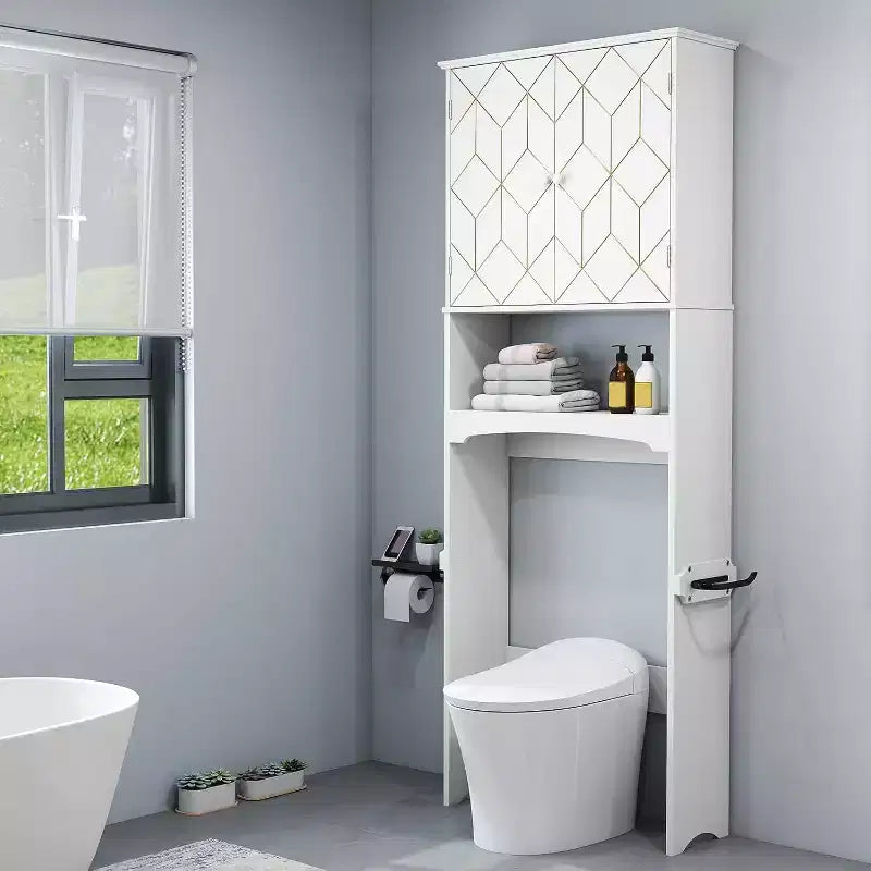 Stauraumschrank über der Toilette, platzsparend, für das Badezimmer