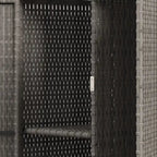 Wicker Outdoor Storage Cabinet, Pool Towel Storage Cabinet