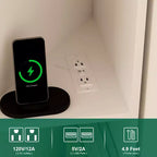 Eck-TV-Ständer für Fernseher bis 55 Zoll, Medienkonsole im Landhausstil mit Scheunentür, offenen Regalen und Stauraumschrank, Weiß