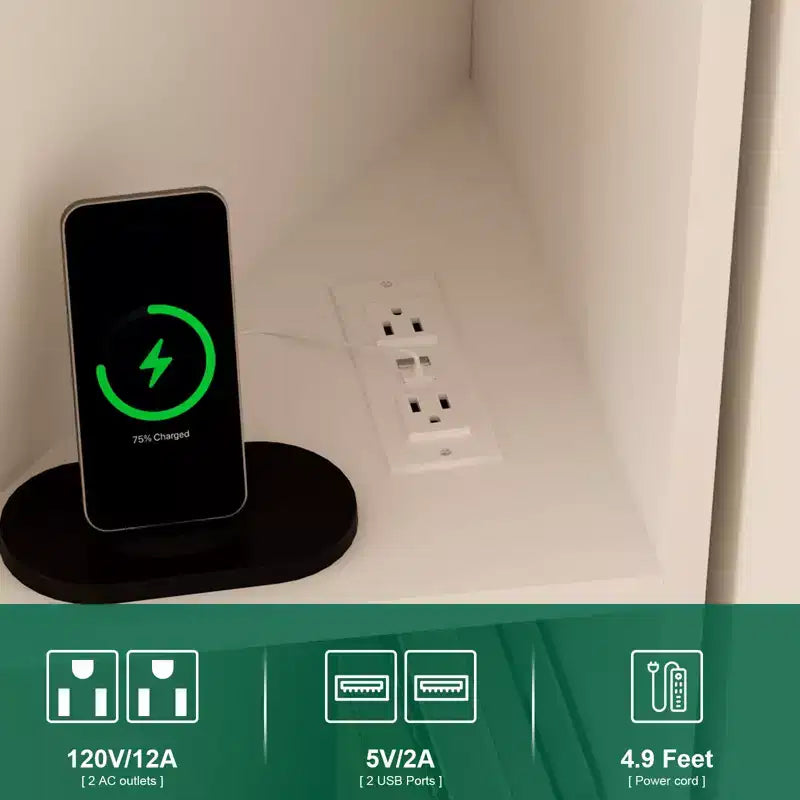 Eck-TV-Ständer für Fernseher bis 55 Zoll, Medienkonsole im Landhausstil mit Scheunentür, offenen Regalen und Stauraumschrank, Weiß