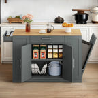 Îlot de cuisine roulant Moasis de 53 pouces, meuble de rangement, chariot de cuisine portable et mobile