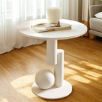 Moderne salontafel met wit stenen blad en krasbestendige afwerking
