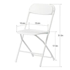 10er-Pack Kunststoff-Klappstühle mit einer Tragfähigkeit von 350 lb für Veranstaltungen, Büro, Hochzeiten, Partys, Picknicks und Küche