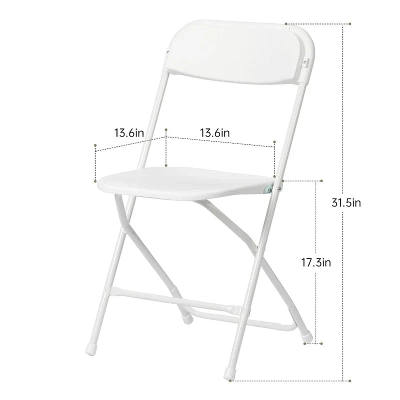 10er-Pack Kunststoff-Klappstühle mit einer Tragfähigkeit von 350 lb für Veranstaltungen, Büro, Hochzeiten, Partys, Picknicks und Küche