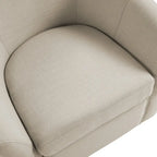 Ensemble de 2 fauteuils tonneau pivotants modernes rembourrés, fauteuils d’appoint pour salon