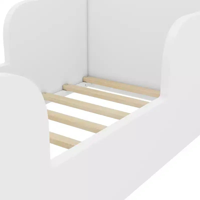 Okak vloerbed in de vorm van een beer voor kinderen van 3-6 jaar, peuterbedframe met veiligheidshekje, schattig kinderbed in de vorm van een dier