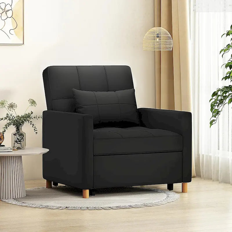 AECOJOY 3-in-1-Schlafsofa-Sessel mit Kissen und verstellbarer Rückenlehne