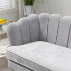 Petit canapé deux places pour petite pièce avec pieds en métal doré - 2 places