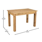 Table de salle à manger de ferme rectangulaire en pin massif Flash Furniture, 46 x 30
