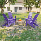 Bonosuki weerbestendige Adirondackstoelen van hout voor buiten, set van 4