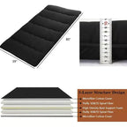 Japans futonmatras, opvouwbare slaapmat voor op de vloer, tatamimat voor thuis, kamperen en als matras