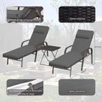 Kullavik 3-teiliges Outdoor-Loungesessel-Set