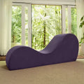 Avana elegante chaise longue voor yoga - Gemaakt in de VS - Ideaal voor stretchen, ontspanning, sporten en meer, 60D x 18W x 26H inch, lichtgrijs