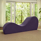 Avana elegante chaise longue voor yoga - Gemaakt in de VS - Ideaal voor stretchen, ontspanning, sporten en meer, 60D x 18W x 26H inch, lichtgrijs