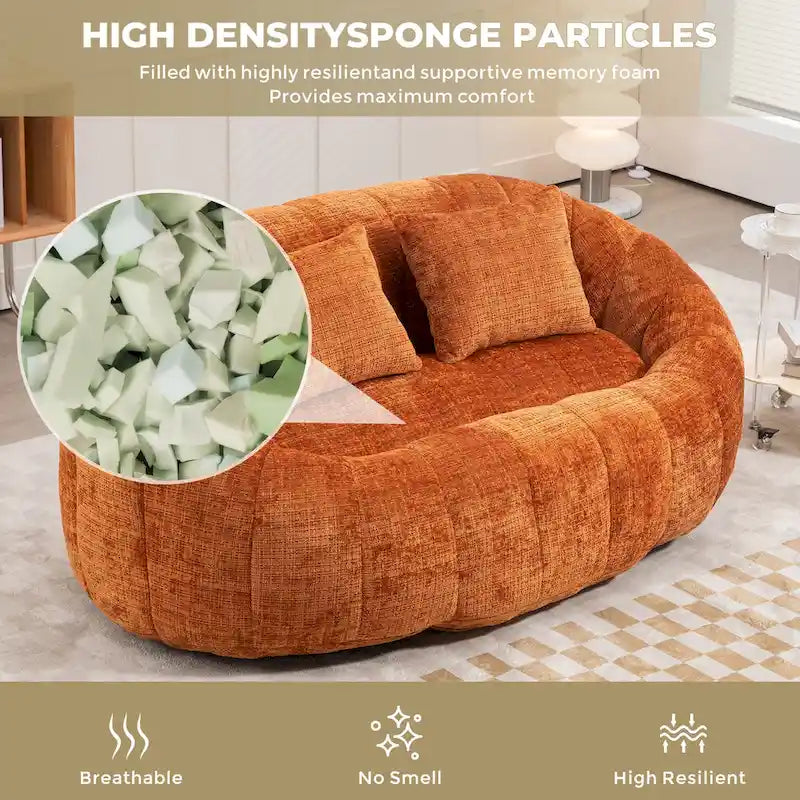 GDFStudio - Canapé relax 2 places Laurel en chenille avec mousse haute densité et confort généreux