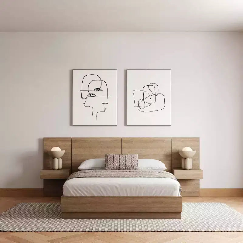 Ensemble de chambre à coucher Milano Nexera 4 pièces, format grand lit