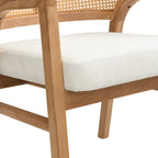 Christopher Knight Home – Chaise de salle à manger rembourrée en cannage (lot de 2)