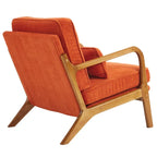 Moderner gepolsterter Akzentstuhl im Mid-Century-Stil
