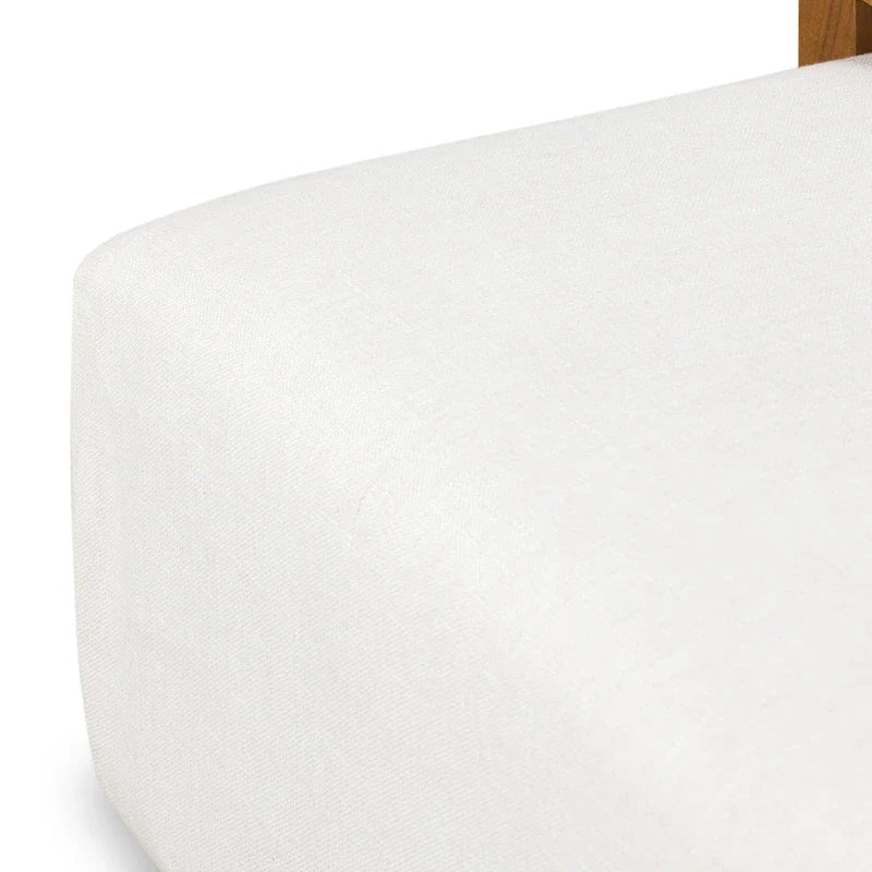 Pouf Poly & Bark Jarmo avec table en noyer réglable – véritable cuir italien pleine fleur