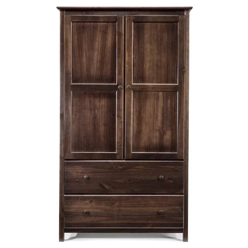 Kleiderschrank aus Massivholz mit 2 Türen – 41 x 72 x 22