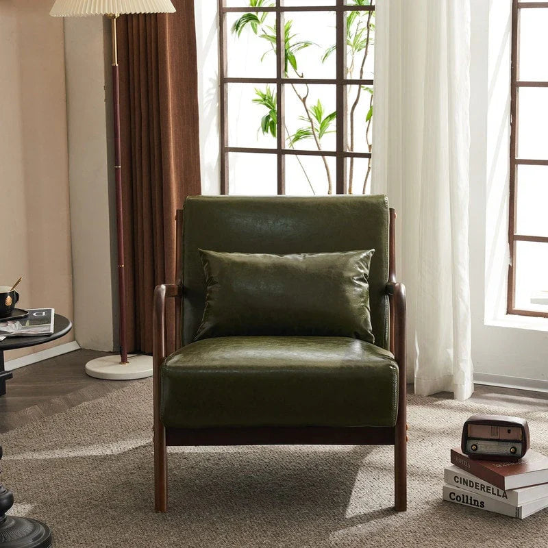 Moderner gepolsterter Akzentstuhl im Mid-Century-Stil